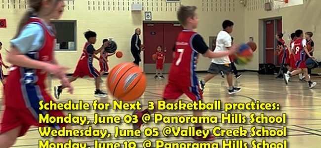 There is NO practice on Friday, May 31 + Schedule for Next 3 Basketball practices There is NO practice on Friday, May 31 + Schedule for Next 3 Basketball practices